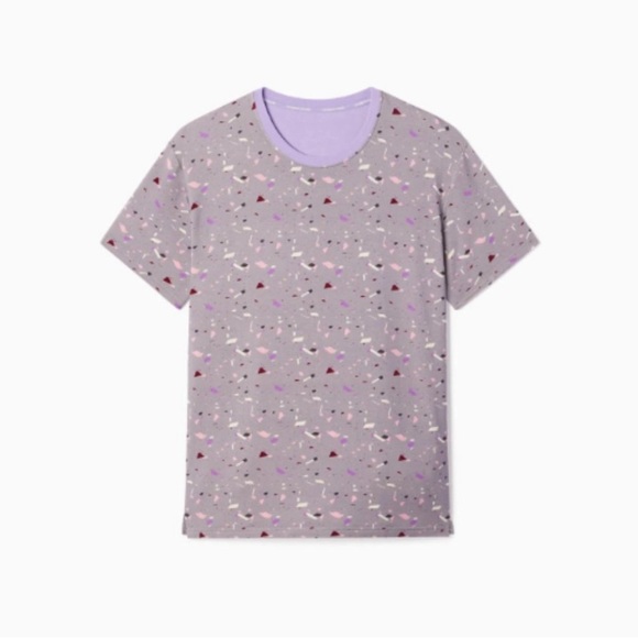 Jambys Unisex Terrazo Gray JamTee & Boxer SET XS Multicolor with lavender NEW - Picture 4 of 11